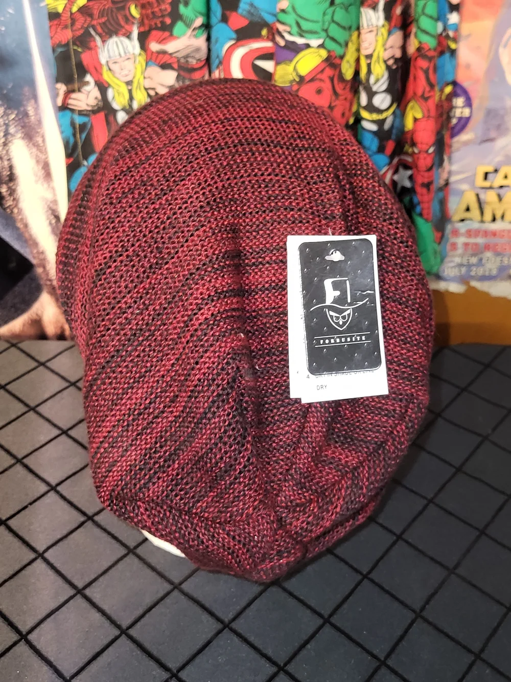 Forbusite Knit Beanie Slouchy Fleece Lined Hippie Ski Hat With Brim Os New